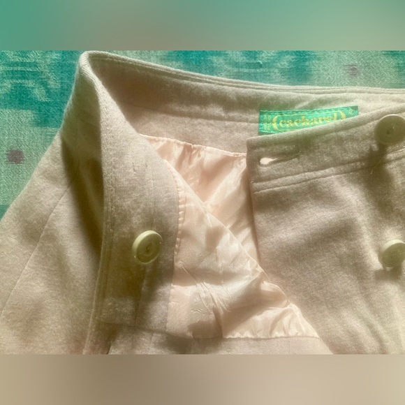 Vintage Cacharel Paris Wool Pleated Skirt Camel Tan Size 6/38 Knee Length A-Line - Picture 7 of 16